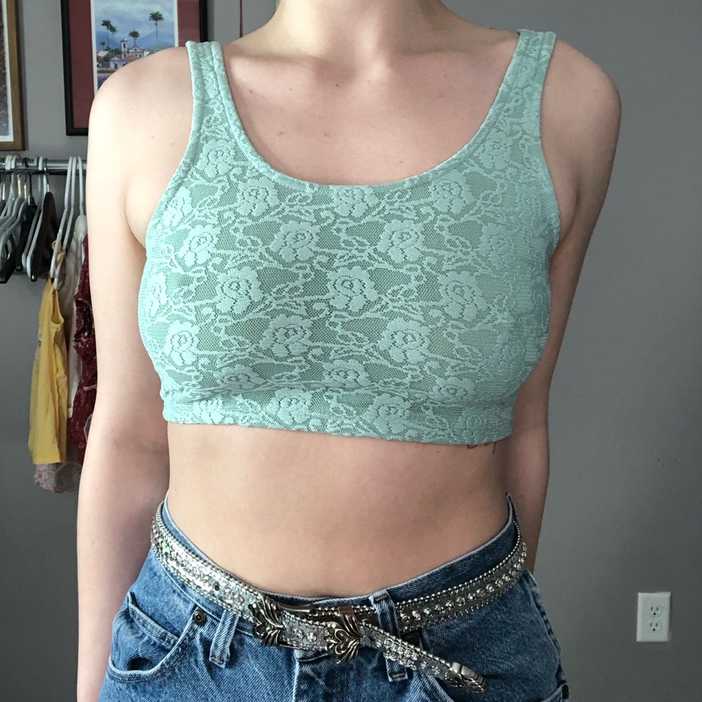 💕💕FLORAL LACE TOPSHOP CROP TANK TOP💕💕